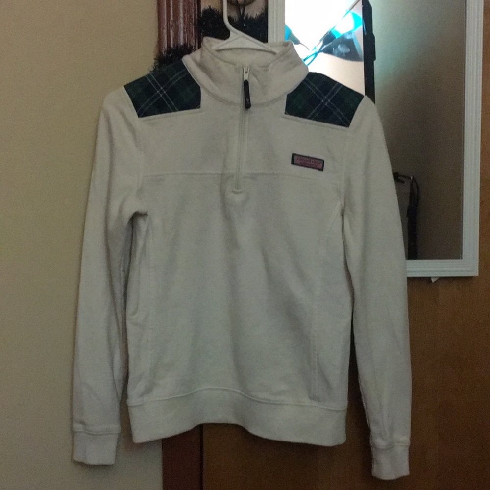 White Christmas colored vineyard vines quarter zip